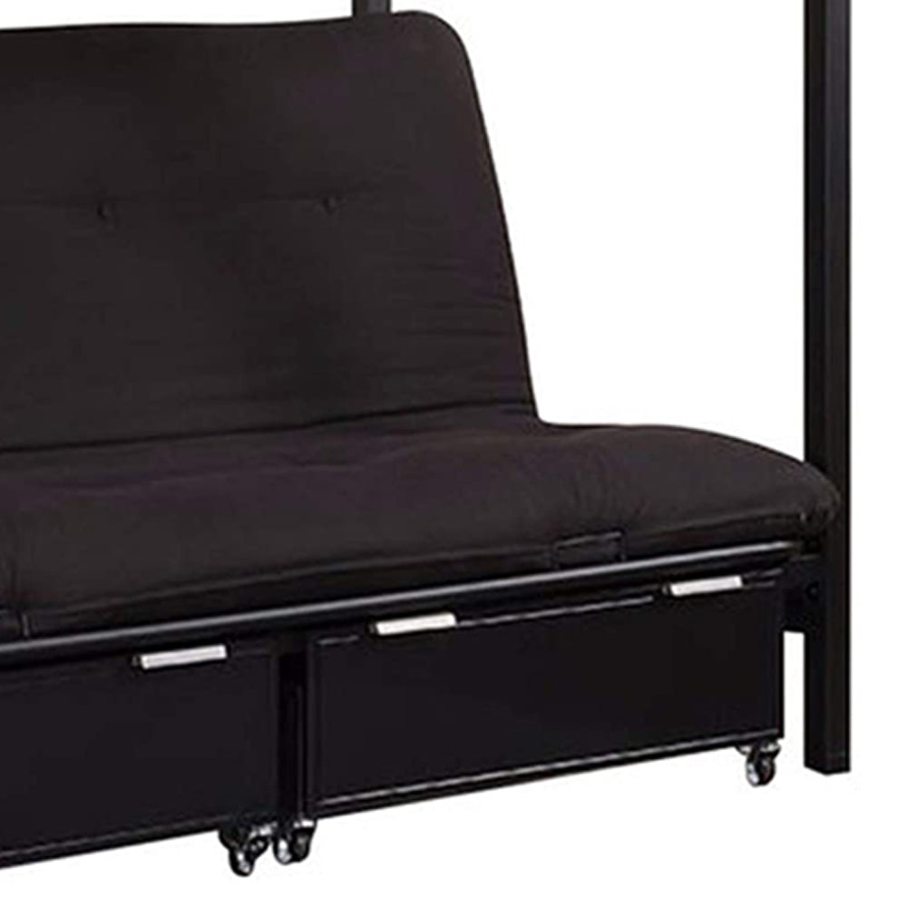 Taguro Loft Bed in Metal Silver Finish