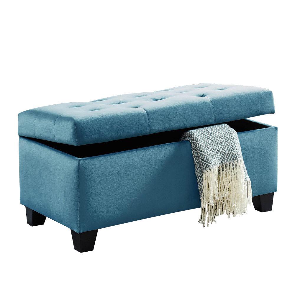 Silas Blue Storage bench/ottoman
