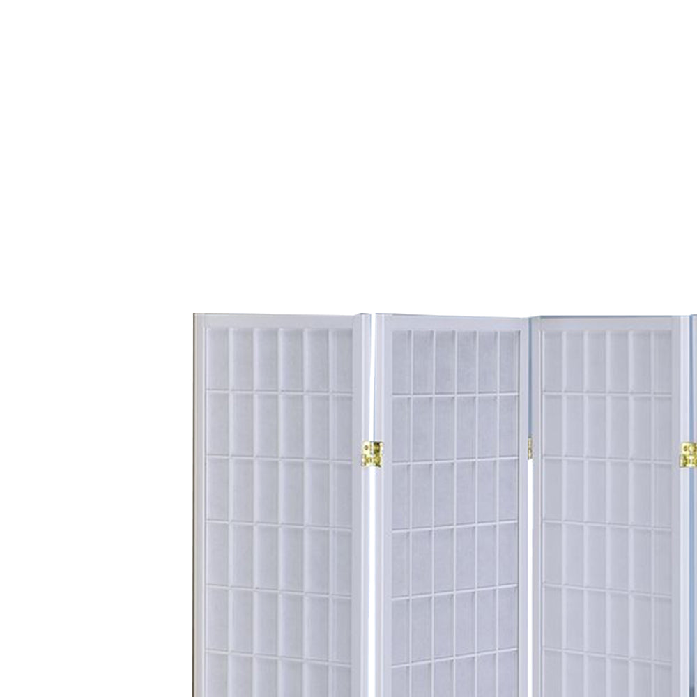 Massimo I White 4 panel shoji Screen
