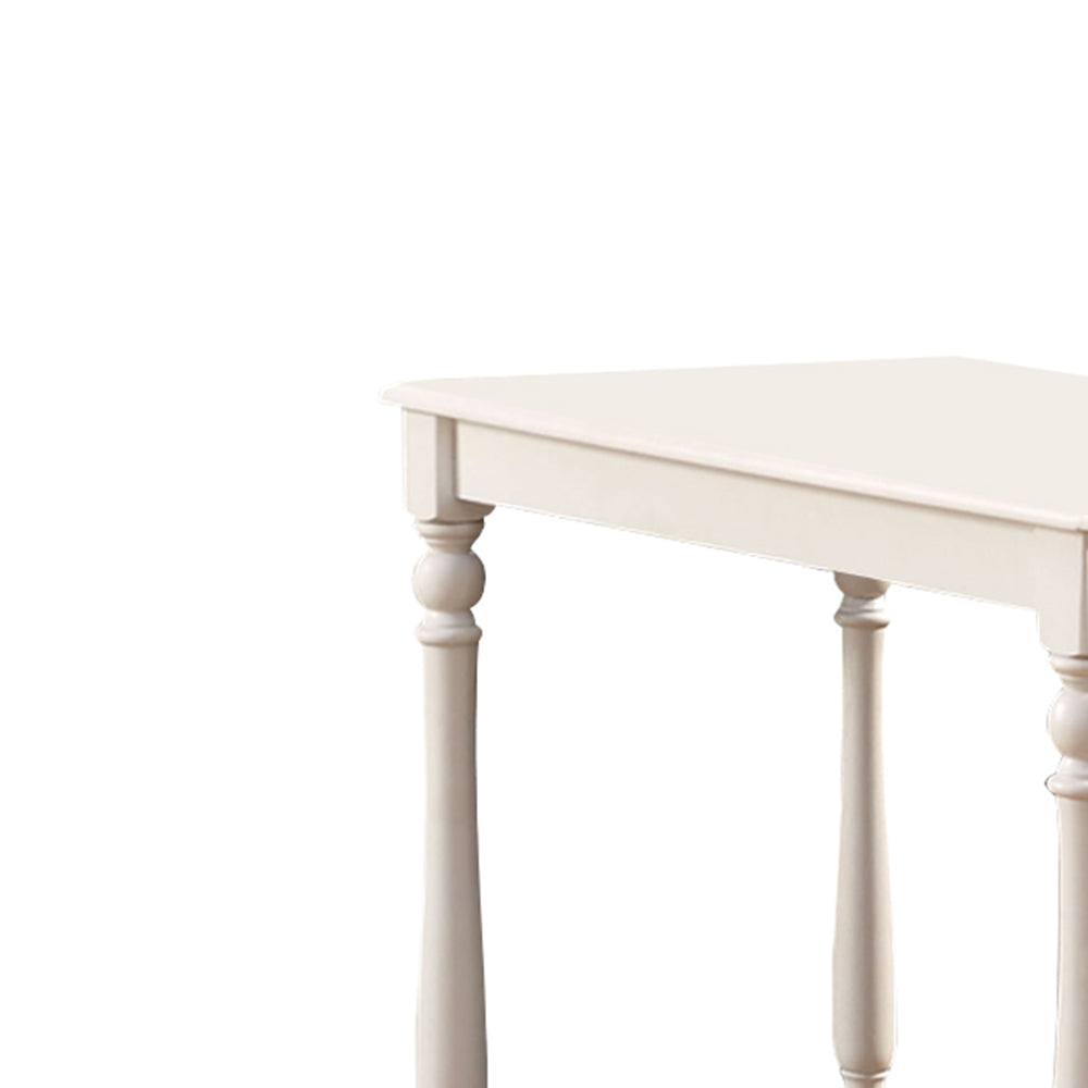 DEERING Side Table in White Finish