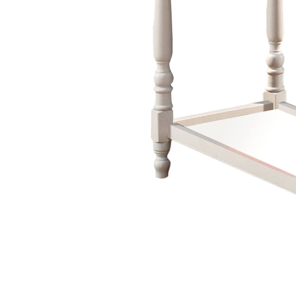 DEERING Side Table in White Finish