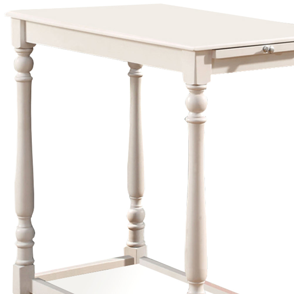 DEERING Side Table in White Finish