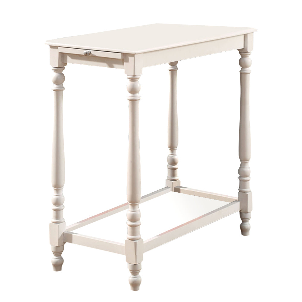 DEERING Side Table in White Finish