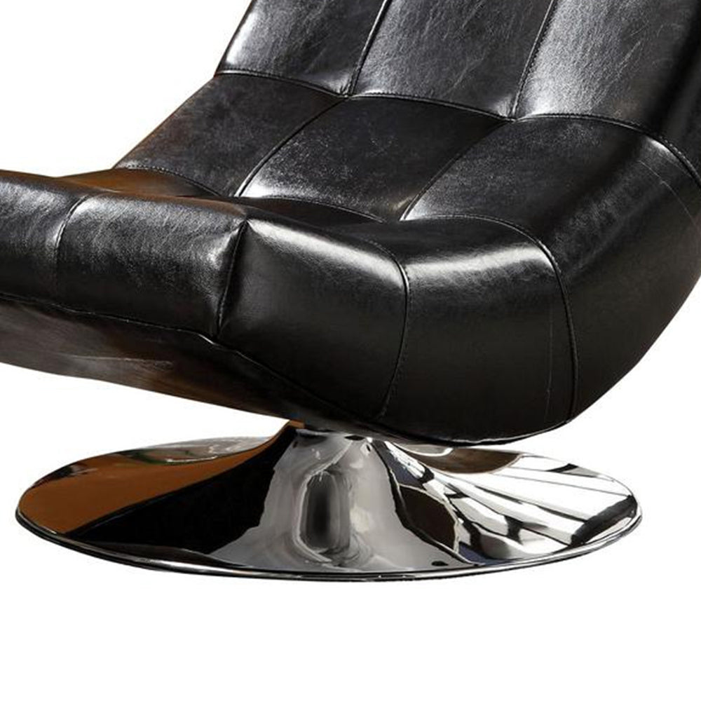 Trinidad Swivel Accent Chair in Black Finish