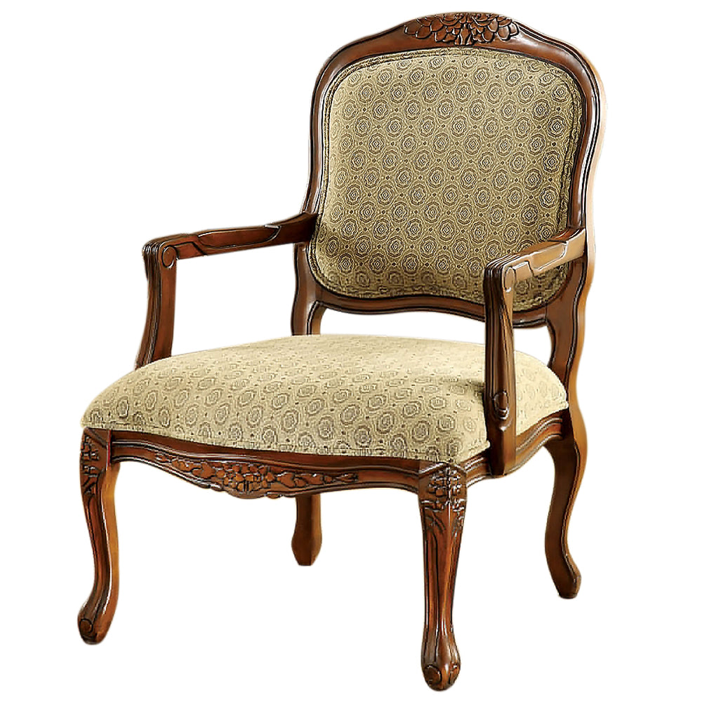 Quintus Accent Chair in Antique Oak Finish