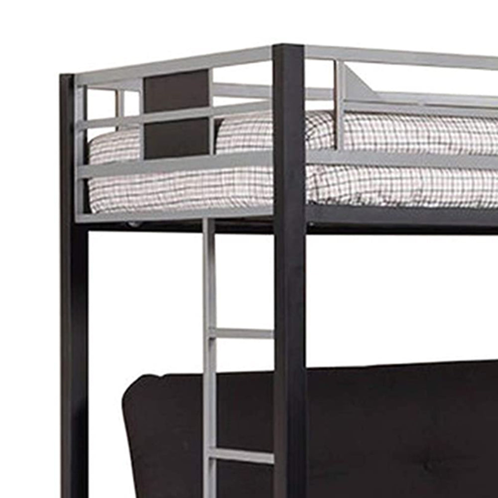 Taguro Loft Bed in Metal Silver Finish