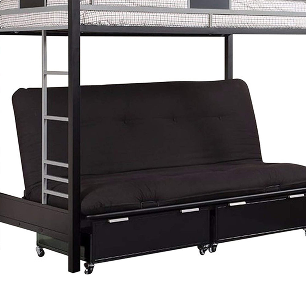 Taguro Loft Bed in Metal Silver Finish