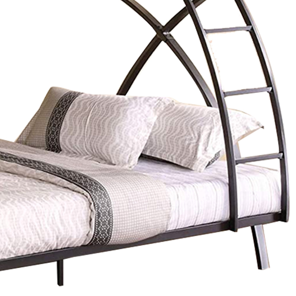 Apollo Twin/Full Bunk Bed in Gun Metal/Chrome finish