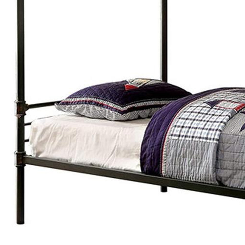 OLGA Metal Twin/Twin Bunk Bed Antique Black