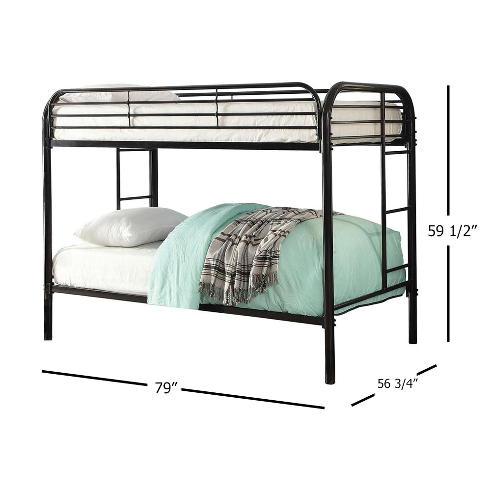 Opal Twin/Twin Bunk Bed in Black finish