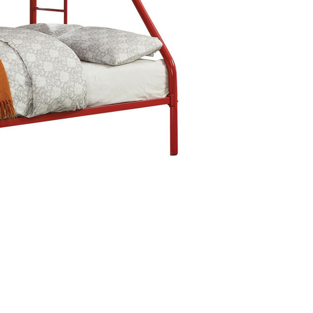 Opal Twin/Full Bunk Bed Red