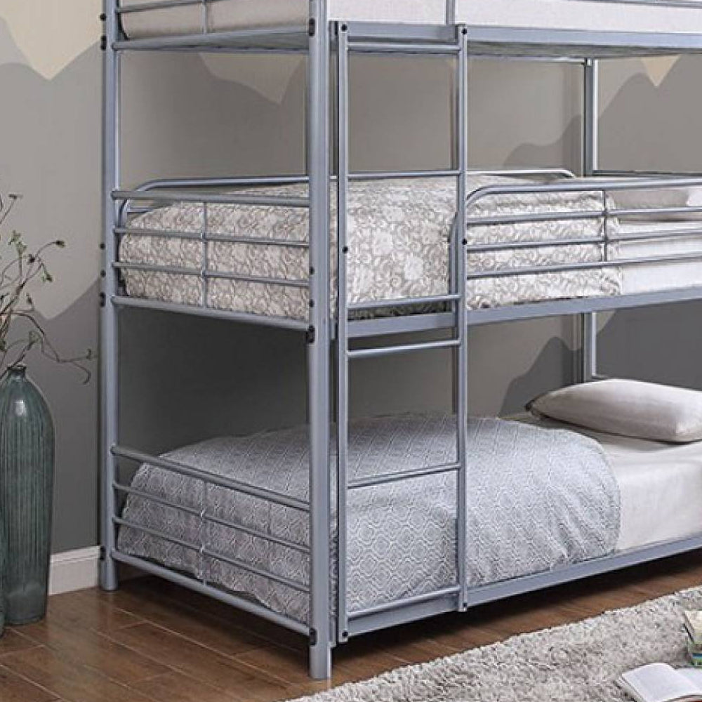 Opal Ii Twin Triple Decker Bed SilverOpal Ii Twin Triple Decker Bed Silver