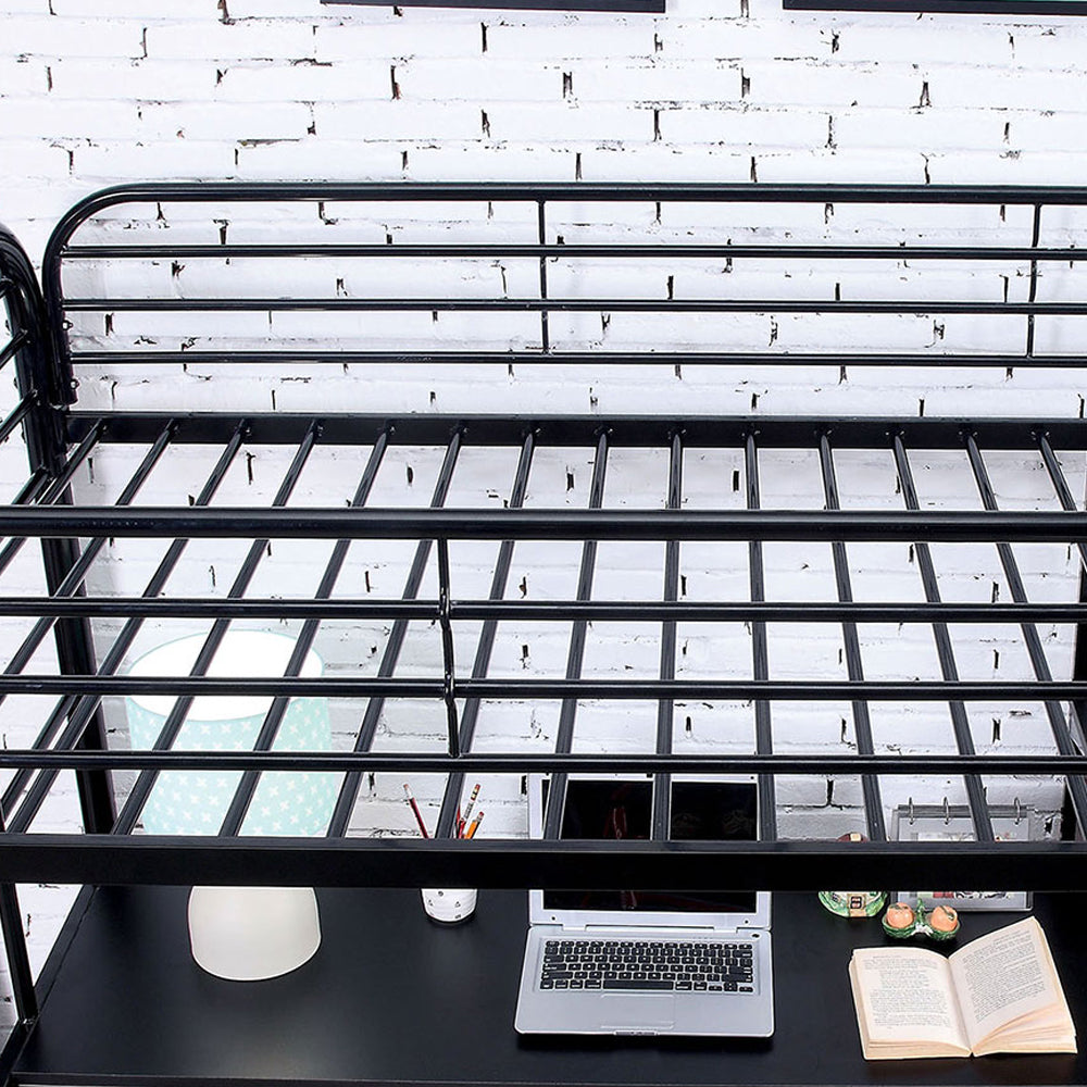 Opal Twin Loft Bed in Black Finish
