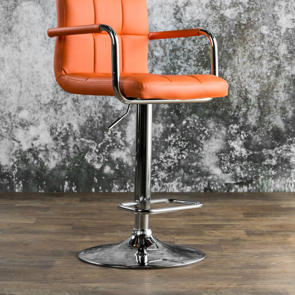 Corfu Bar Stool in Orange finish