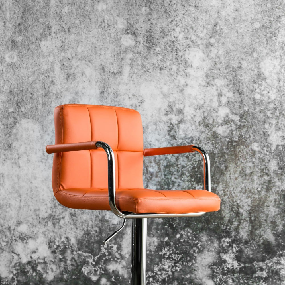 Corfu Bar Stool in Orange finish