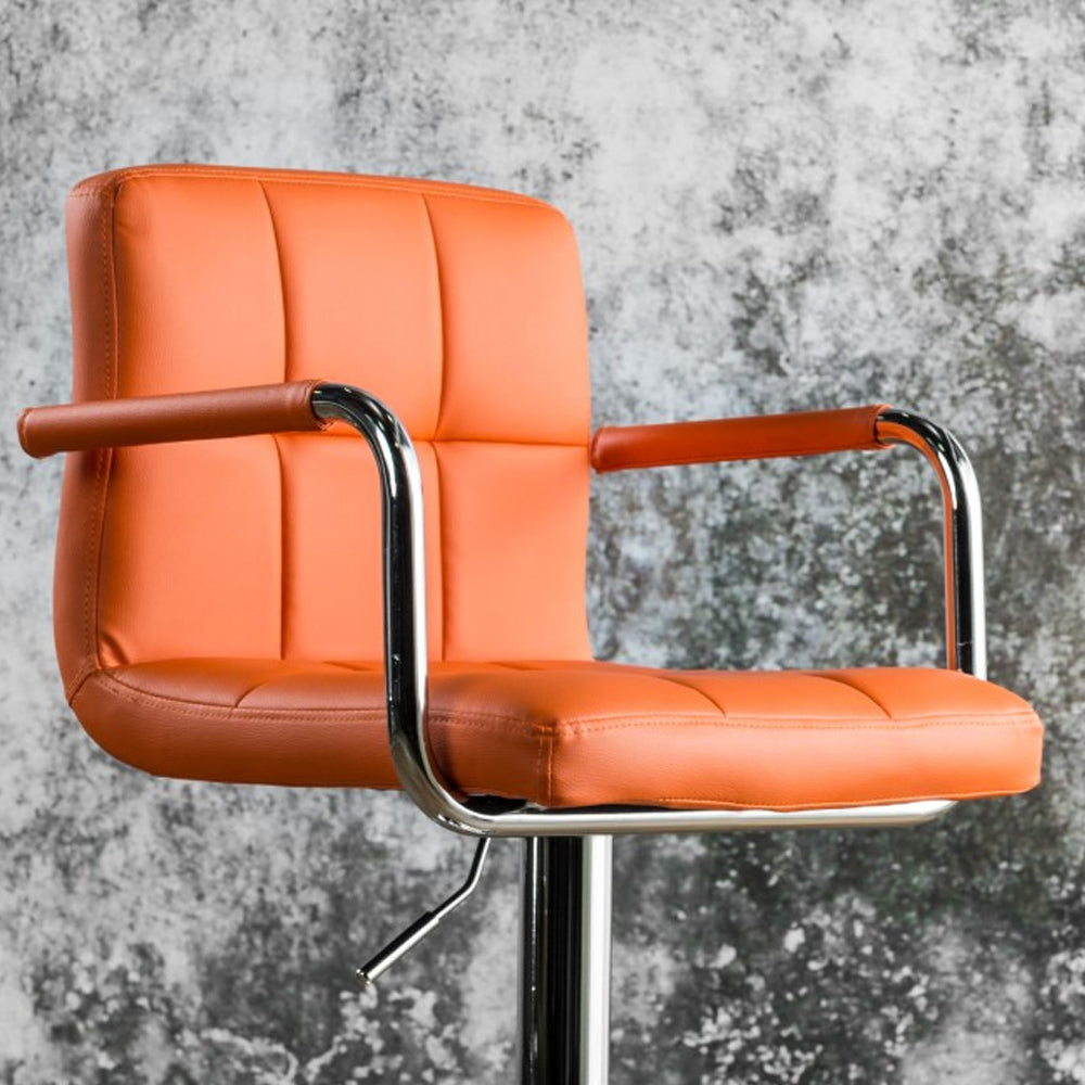 Corfu Bar Stool in Orange finish