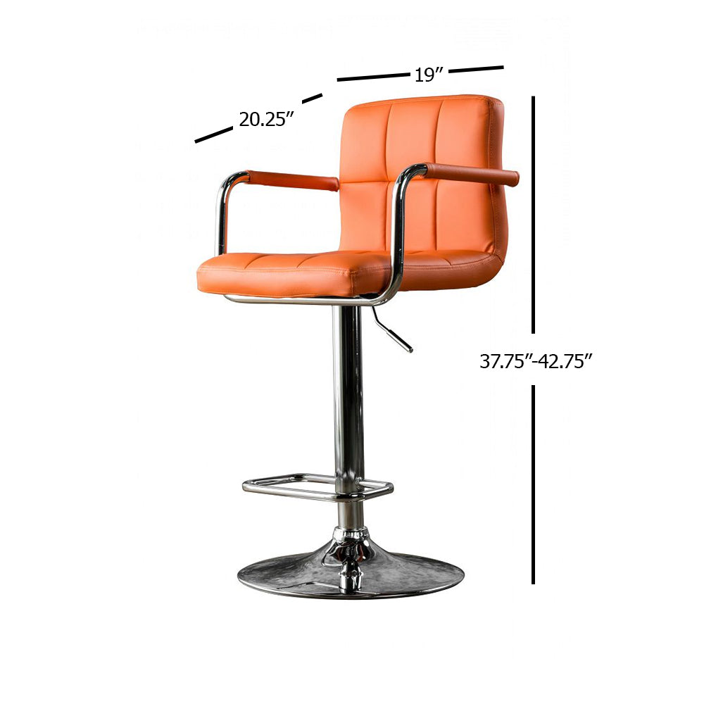 Corfu Bar Stool in Orange finish