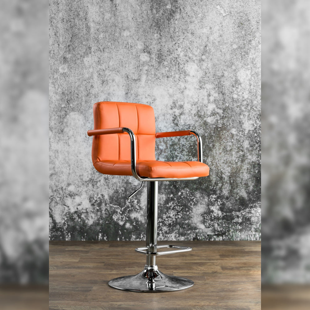 Corfu Bar Stool in Orange finish