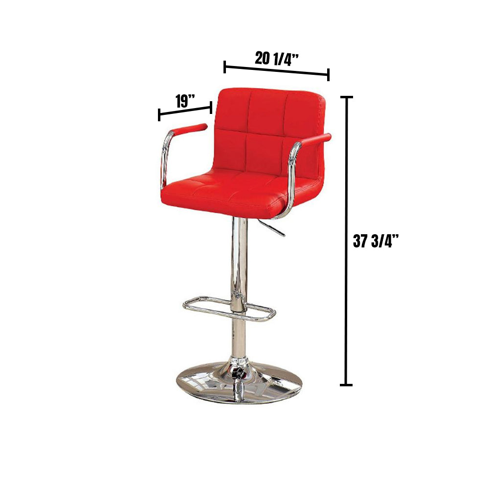 Corfu Bar Stool in Red finish