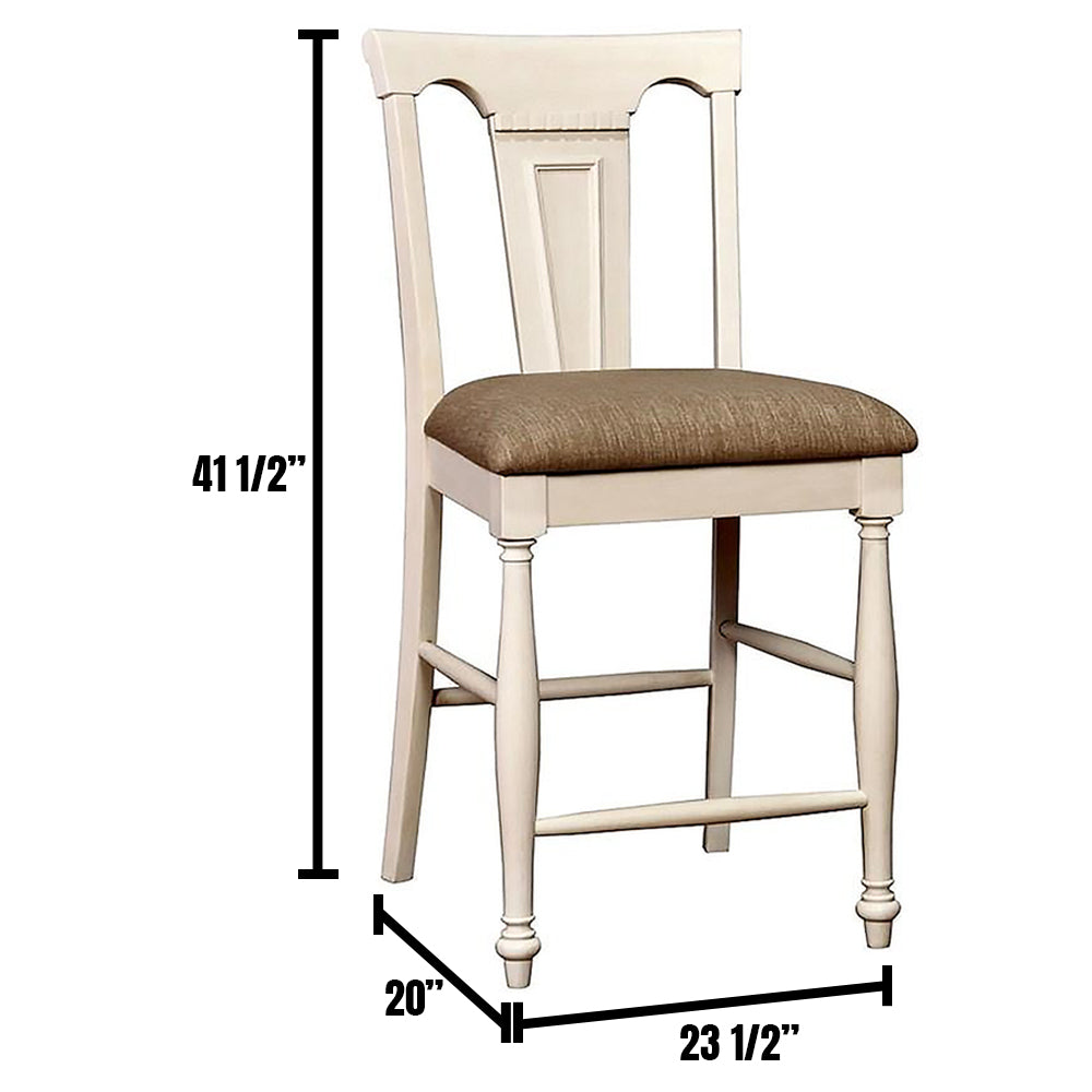 SABRINA Ctr.Ht. Chair, Cherry & White (2/CTN) Off White/Cherry