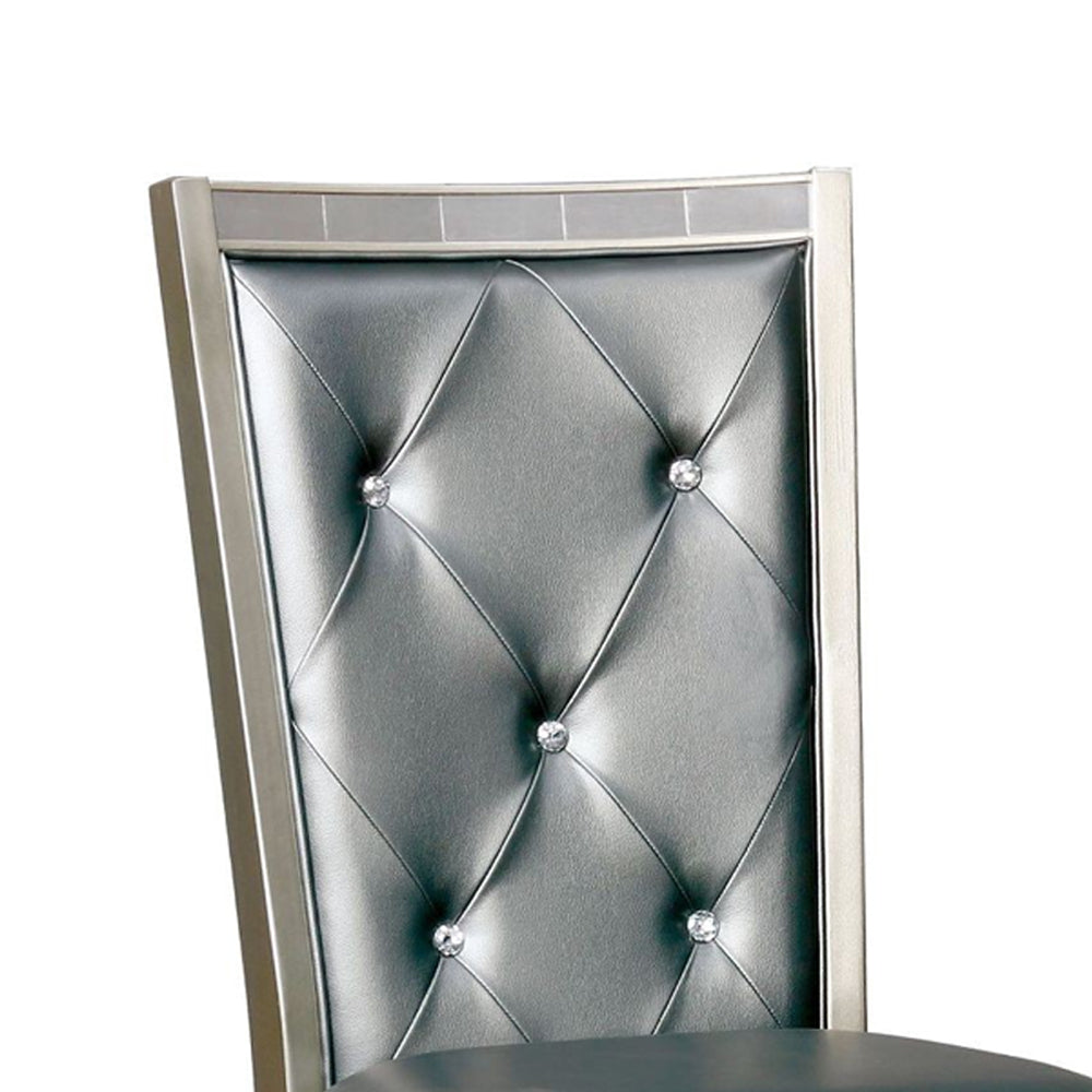 SARINA Side Chair (2/CTN) in Silver finish
