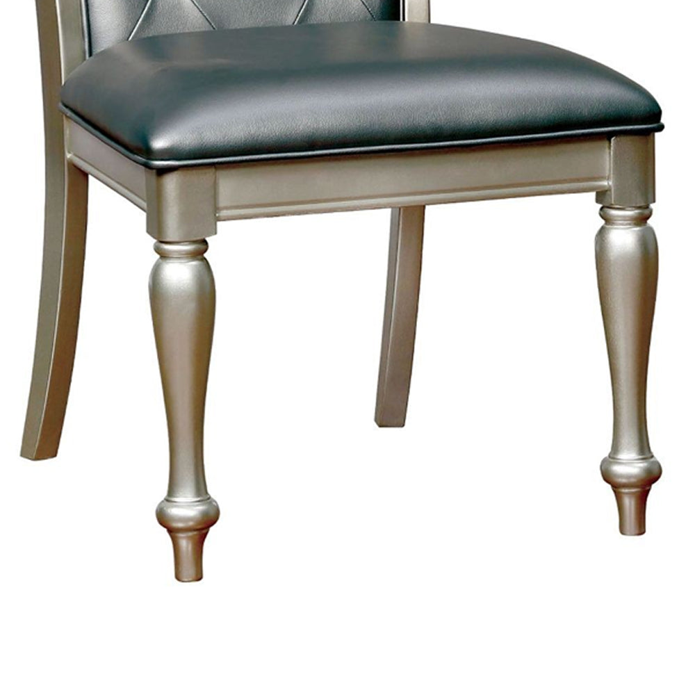 SARINA Side Chair (2/CTN) in Silver finish