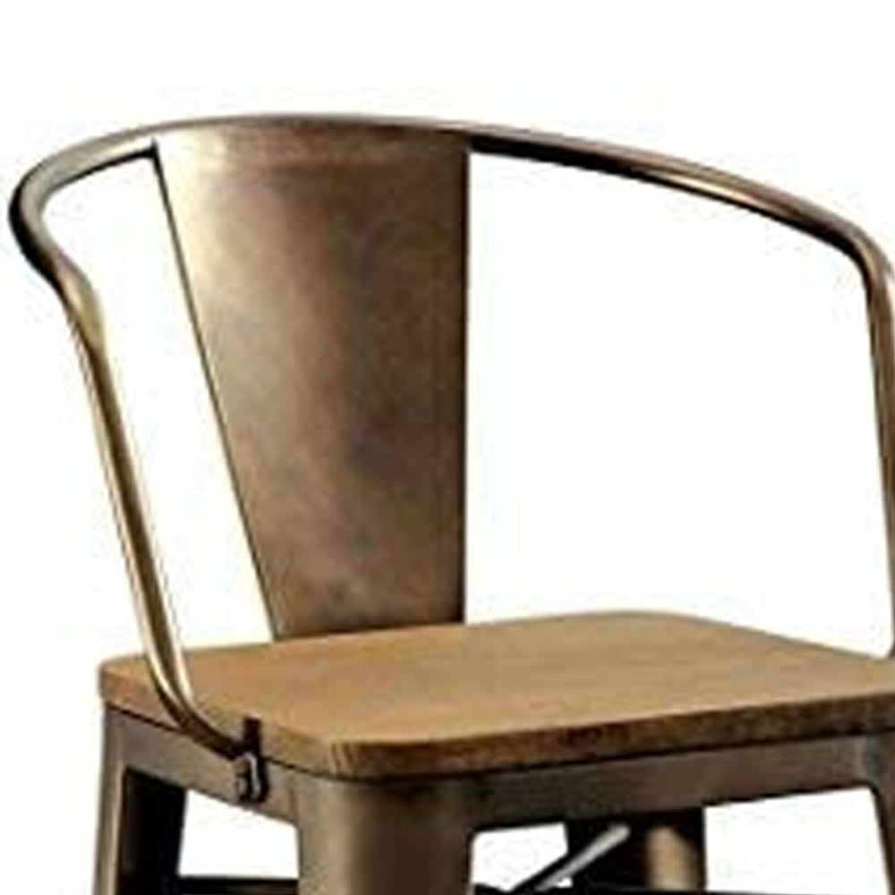 COOPER II Counter Ht. Chair (2/CTN) in Dark Bronze/Natural finish