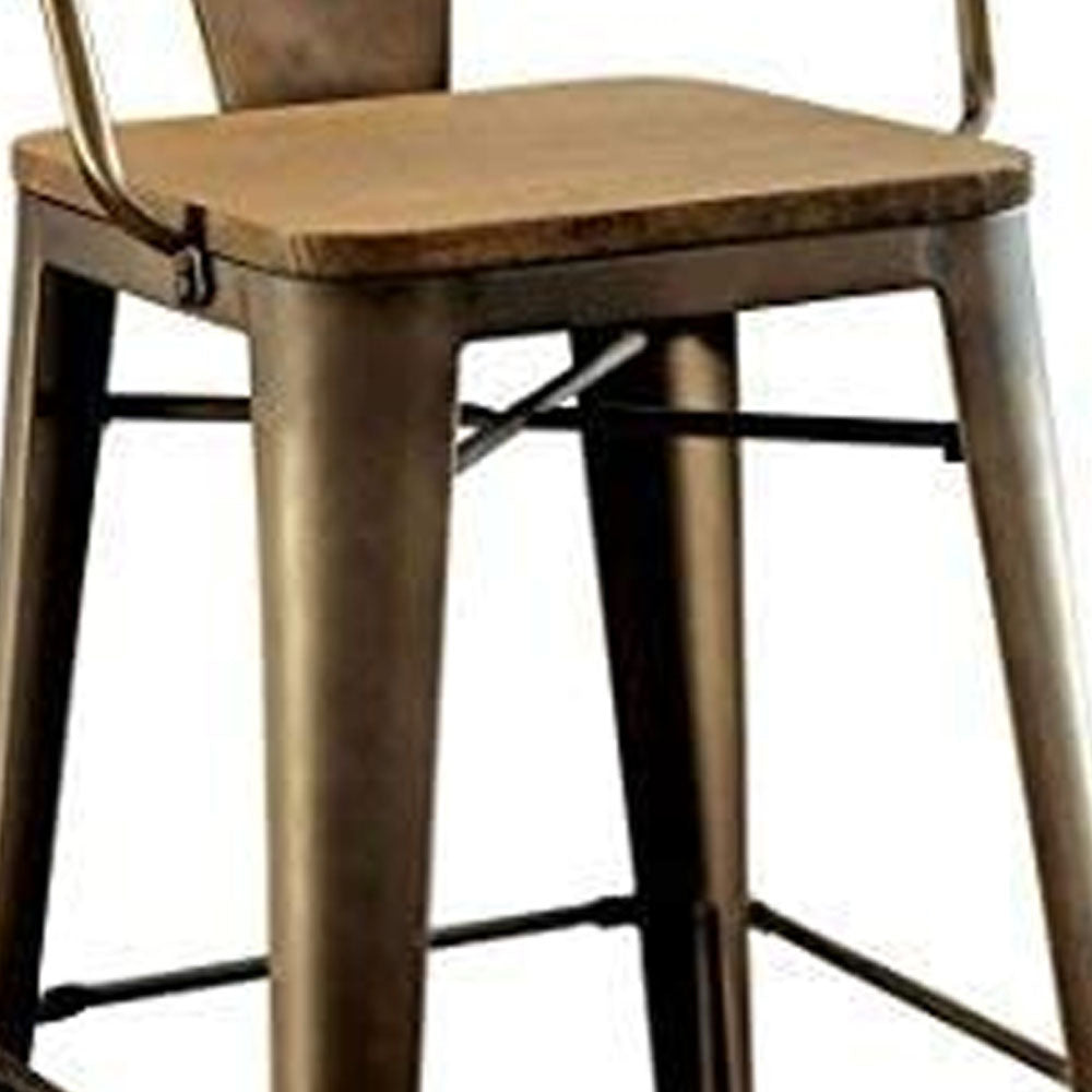 COOPER II Counter Ht. Chair (2/CTN) in Dark Bronze/Natural finish