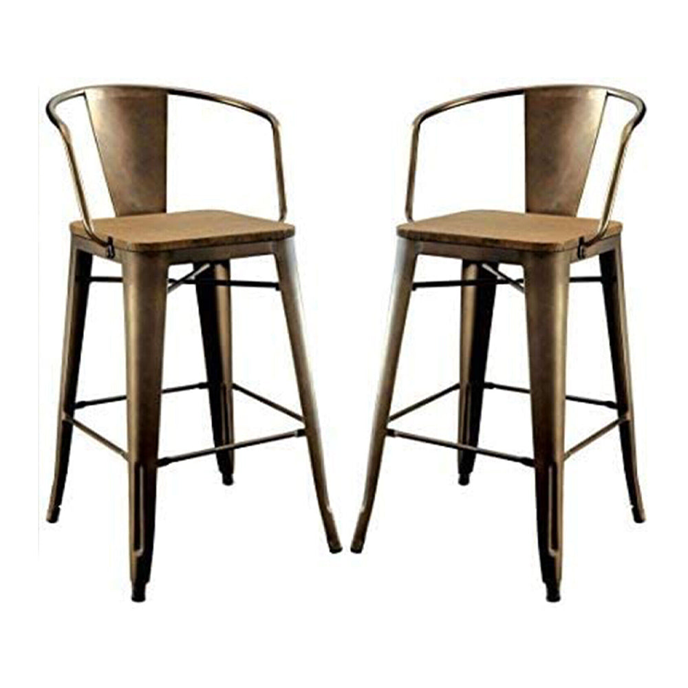 COOPER II Counter Ht. Chair (2/CTN) in Dark Bronze/Natural finish