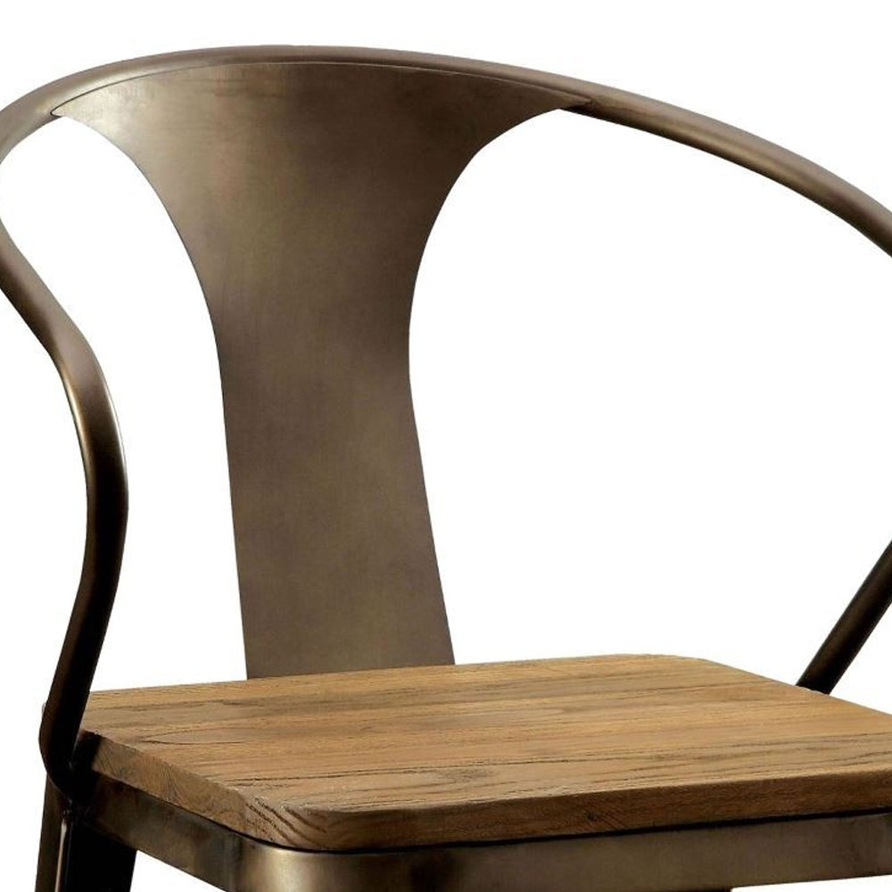 COOPER I Side Chair (2/CTN) in Dark Bronze/Natural finish