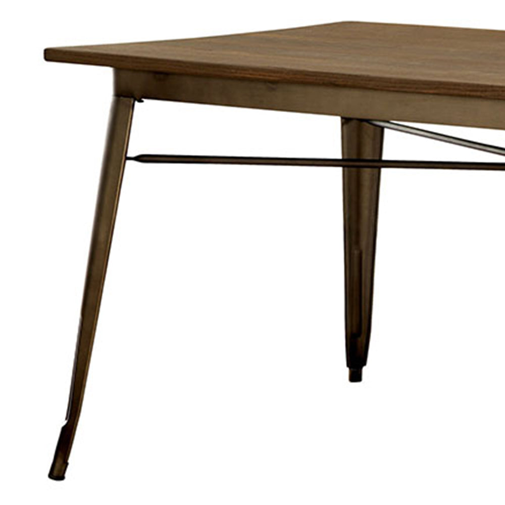 COOPER I Dining Table Dark Bronze/Espresso