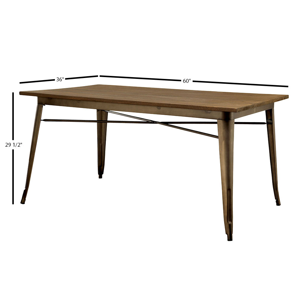 COOPER I Dining Table Dark Bronze/Espresso