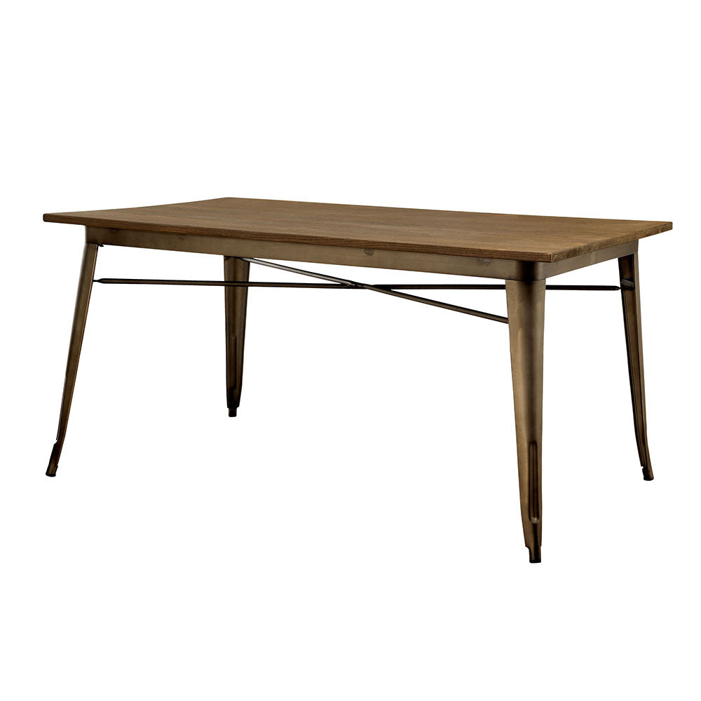 COOPER I Dining Table Dark Bronze/Espresso