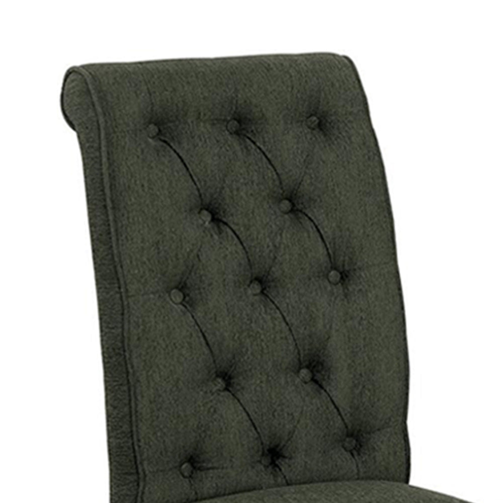Sania III Side Chair (2/CTN) in Gray/Antique Black finish