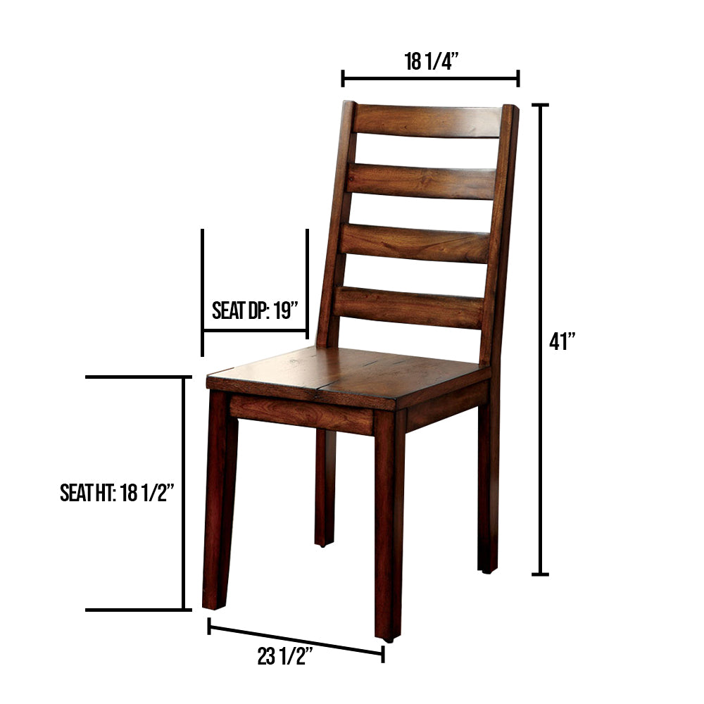MADDISON Side Chair (2/CTN) in Tobacco Oak finish