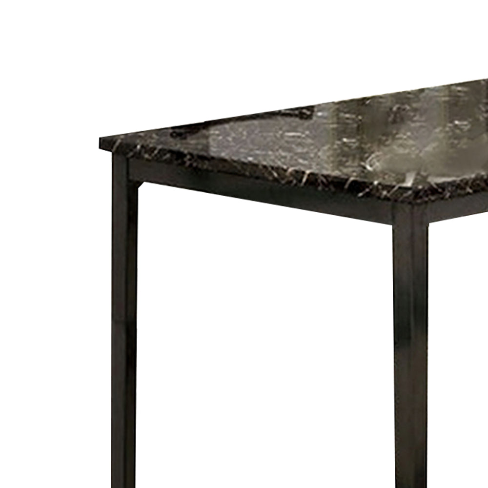COLMAN 48" Dining Table in Black Finish