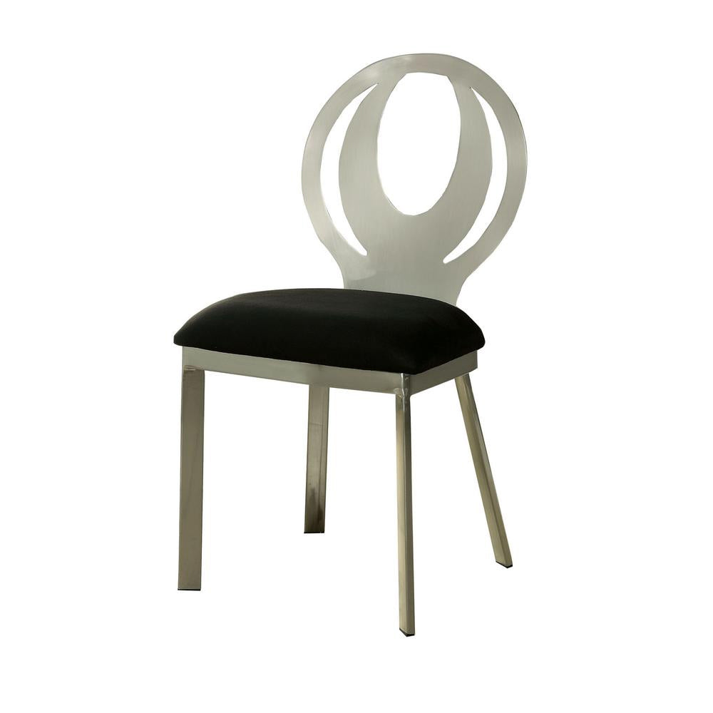 ORLA Side Chair (2/CTN) in Silver/Black finish