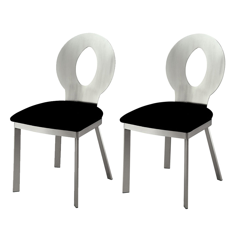VALO Side Chair (2/CTN) in Silver/Black finish