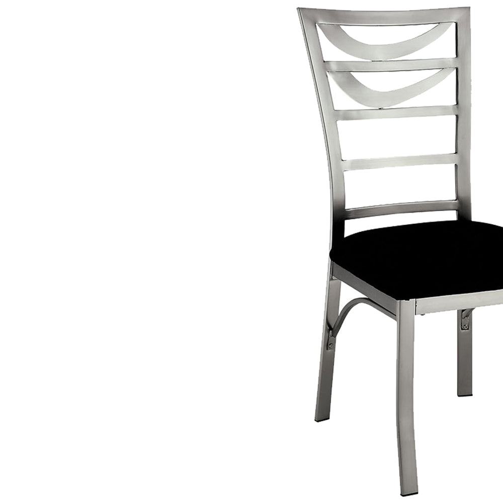 ROXO Side Chair (2/CTN) Silver/Black