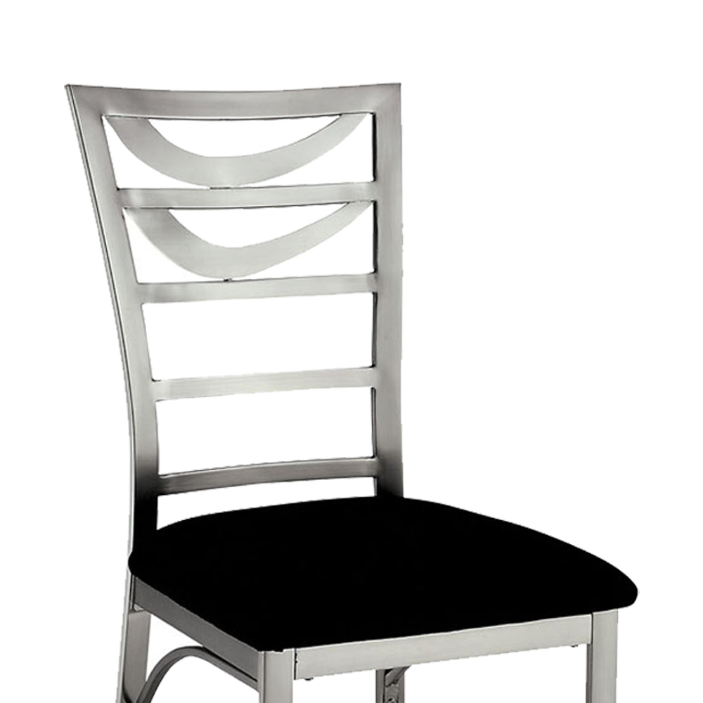 ROXO Side Chair (2/CTN) Silver/Black