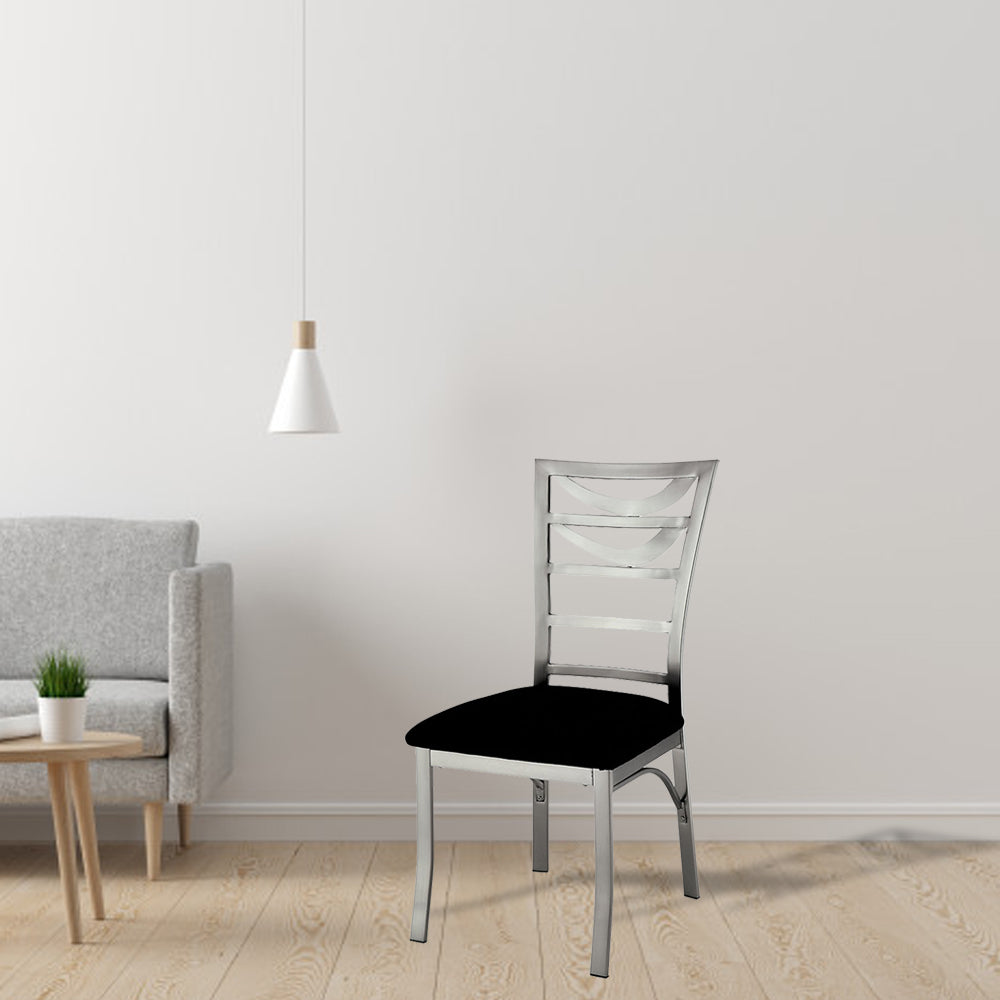 ROXO Side Chair (2/CTN) Silver/Black