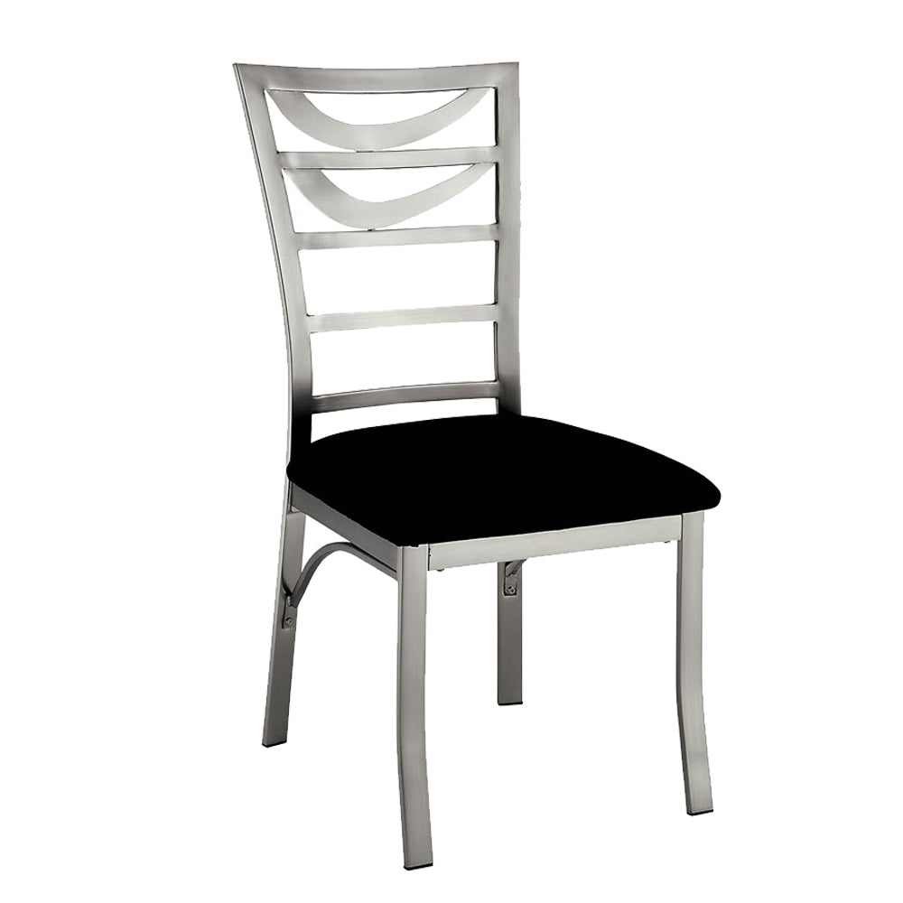 ROXO Side Chair (2/CTN) Silver/Black