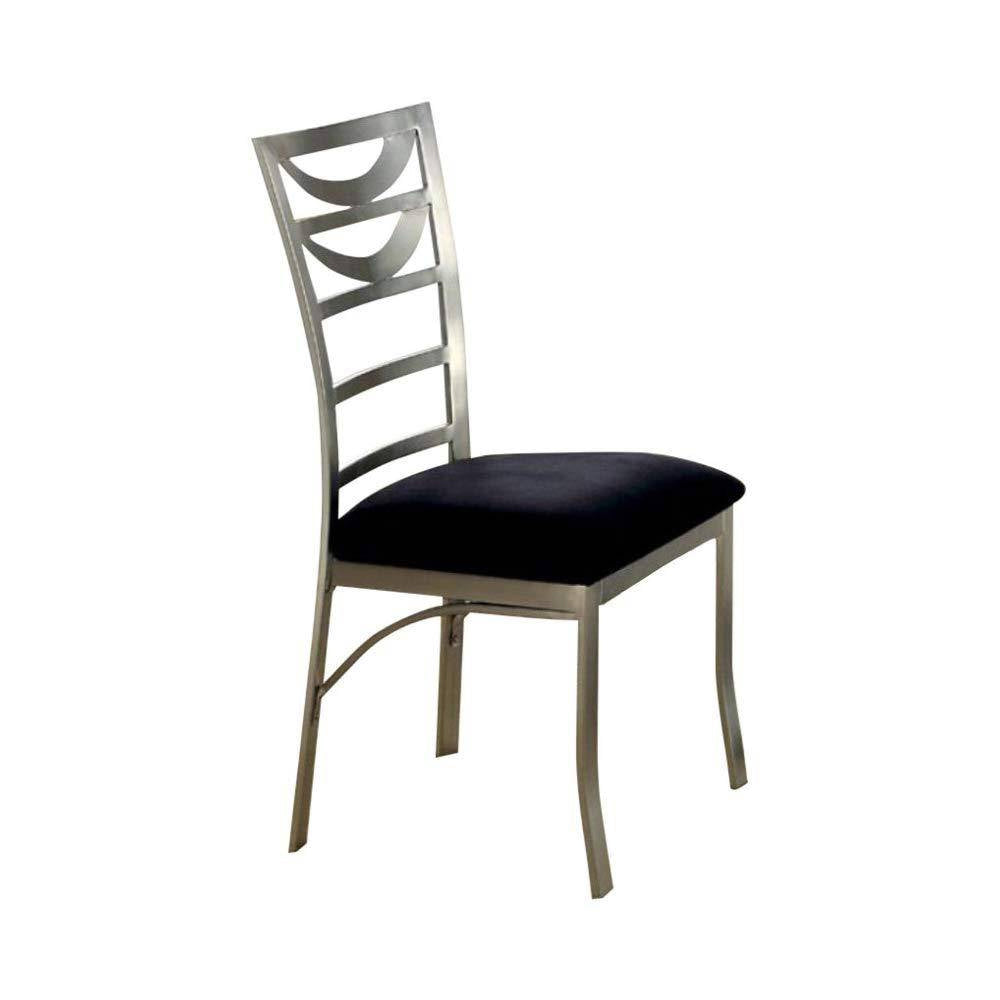 ROXO 5 Pc. Dining Table Set Silver/Black