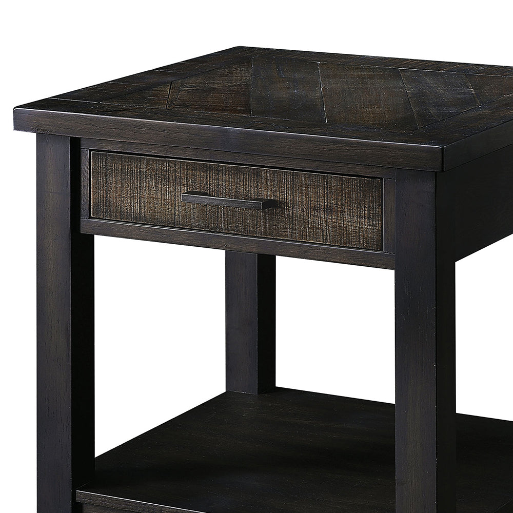 Rhymney End Table in Dark Oak/Multi Finish