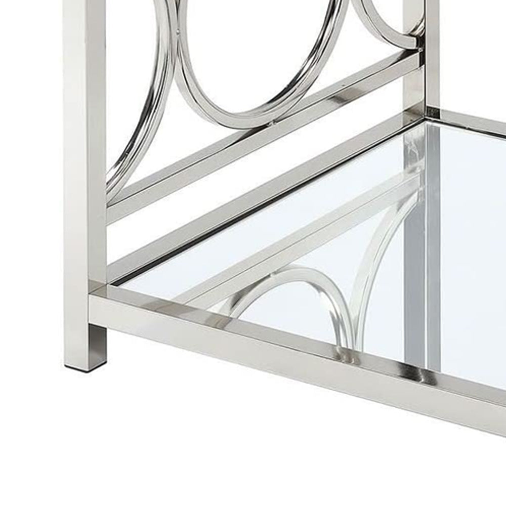 RYLEE End Table, Chrome in Chrome finish