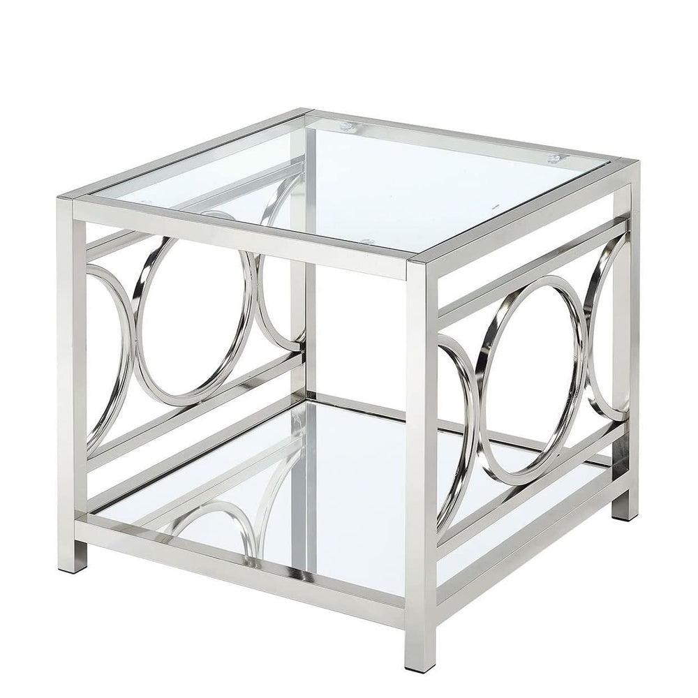 RYLEE End Table, Chrome in Chrome finish