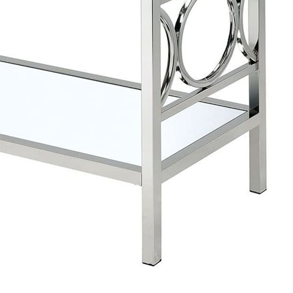 RYLEE Sofa Table, Chrome Chrome