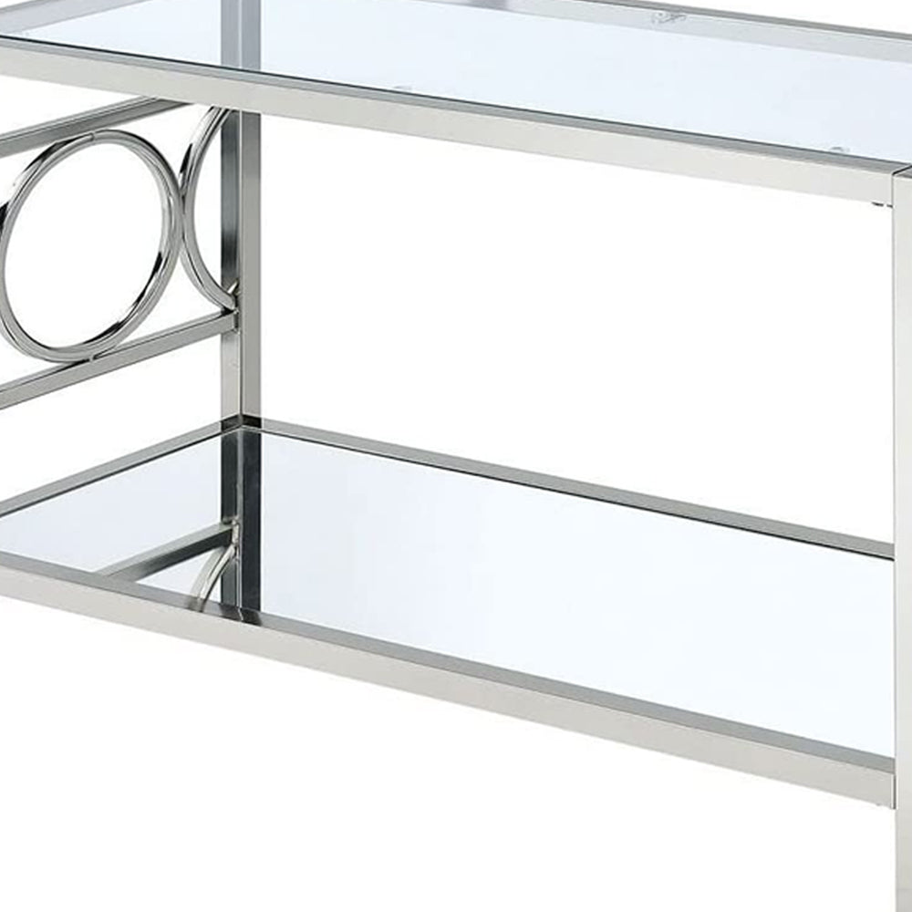 RYLEE Sofa Table, Chrome Chrome