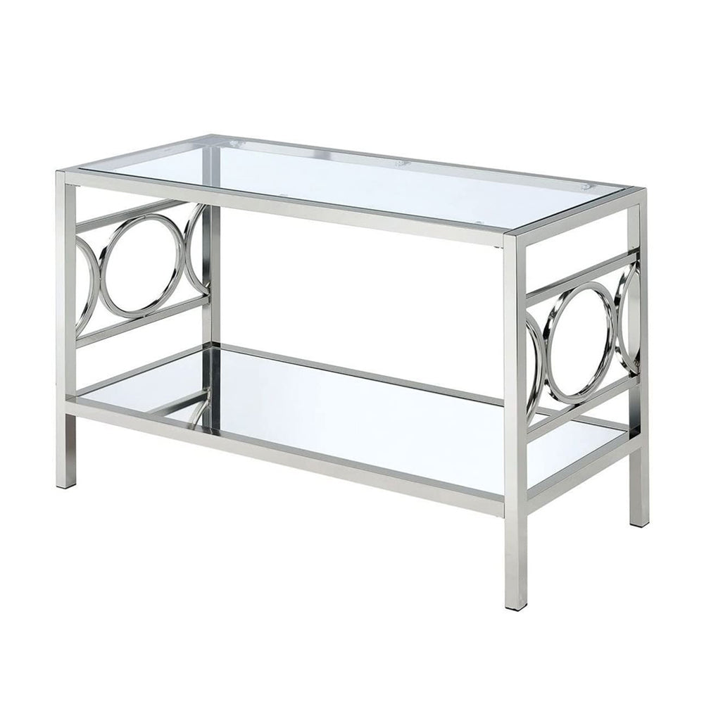 RYLEE Sofa Table, Chrome Chrome