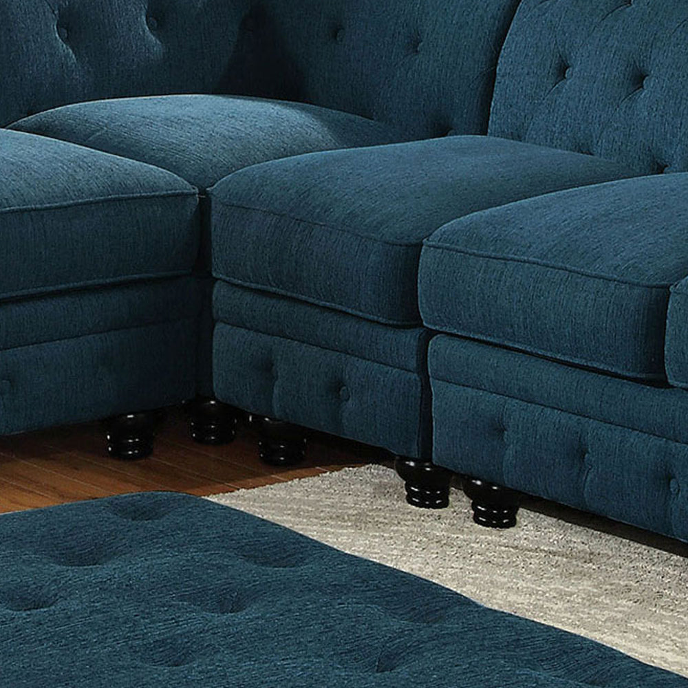 Stanford Chair, Teal Fabric in Dark Teal Finish